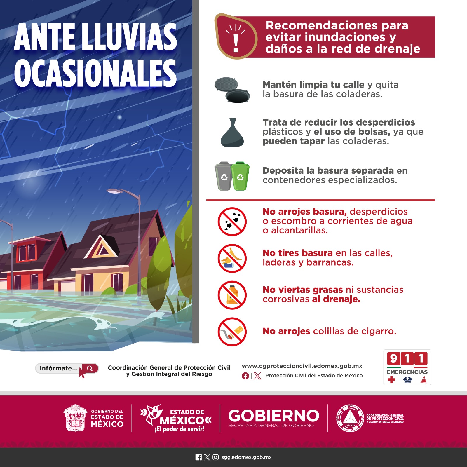 Recomendaciones para evitar inundaciones